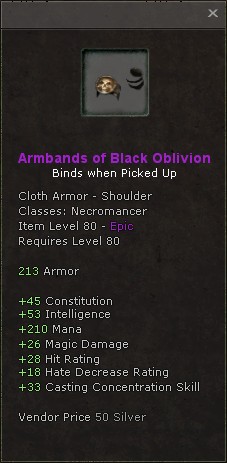 Shoulders: Armbands of Black Oblivion