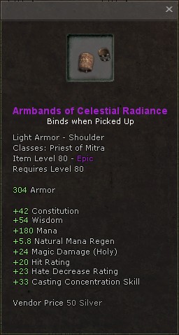 Shoulders: Armands of Celestial Radiance