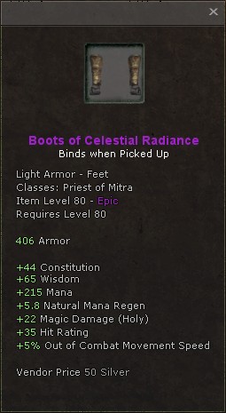 Feet: Boots of Celestial Radiance