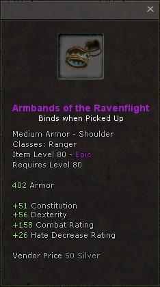 Shoulders: Armbands of the Ravenflight