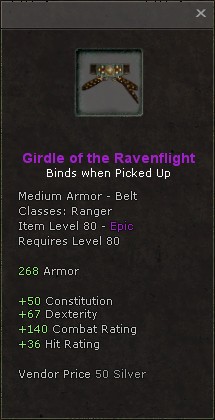 Belt: Girdle of the Ravenflight