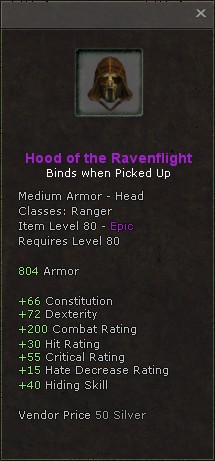 Head: Hood of the Ravenflight