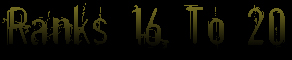 Ranks 16 To 20