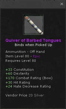 Quiver of Barbed Tongues