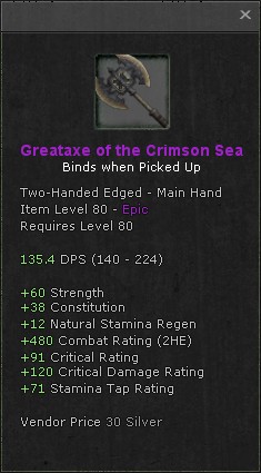 Greataxe of the Crimson Sea