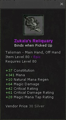 Zukala's Reliquary