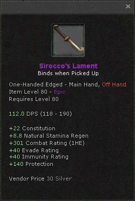 Sirocco's Lament